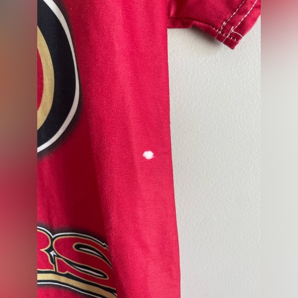 San Francisco 49ers Women's V-Neck Top - Red and Gold - Picture 3 of 6